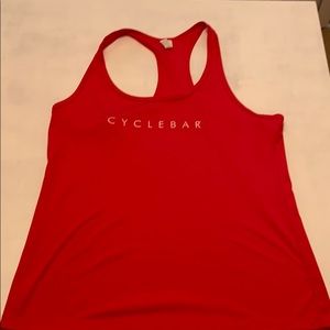 ALO CYCLEBAR red sweat wicking raced back